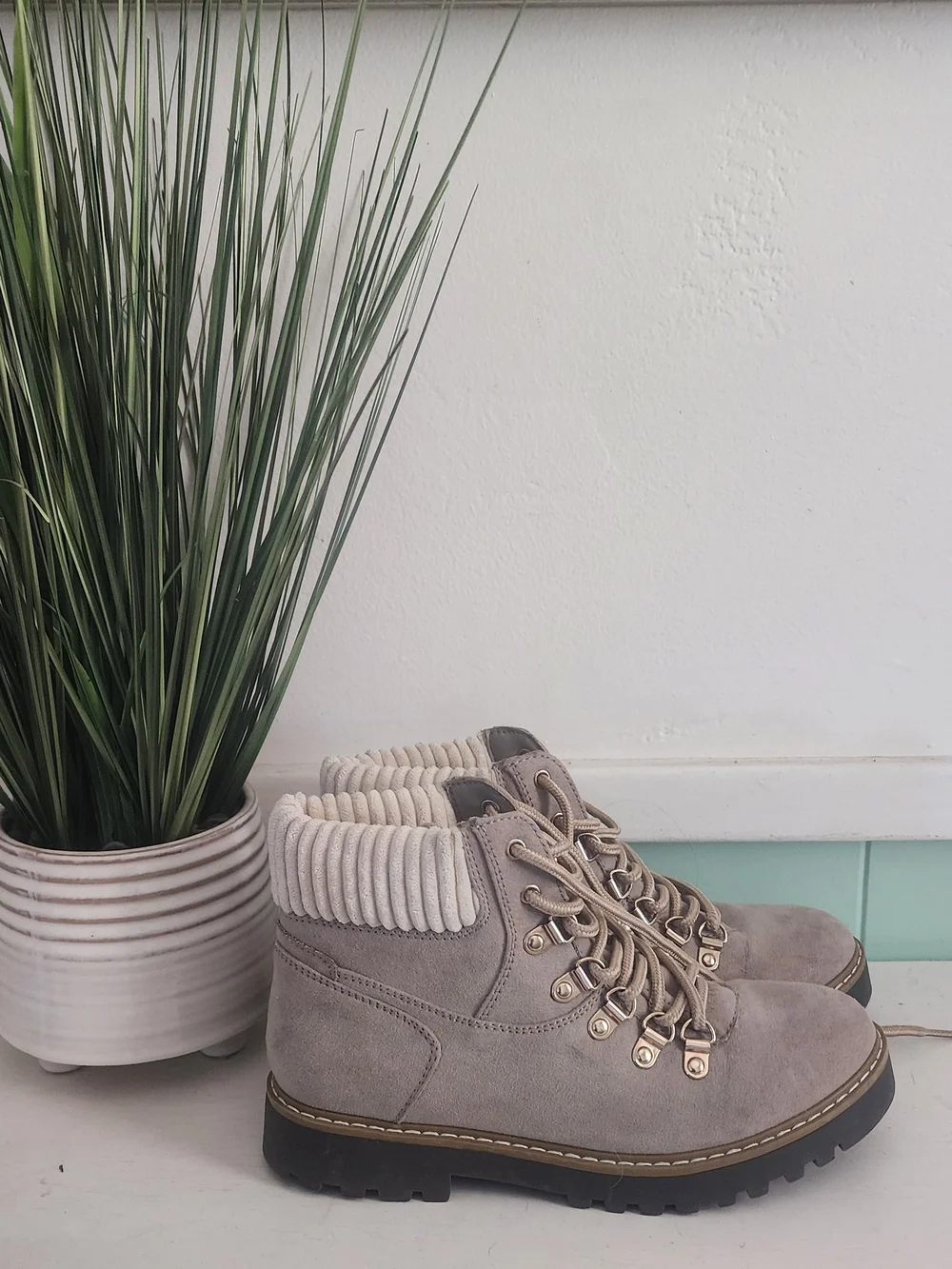 Cliffs by WHITE MOUNTAIN Taupe Hiking-Style Ankle Boots
